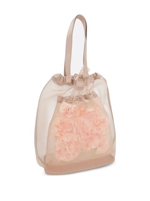 Simone Rocha mesh drawstring tote bag - Neutrals - zdjęcie produktu nr 2