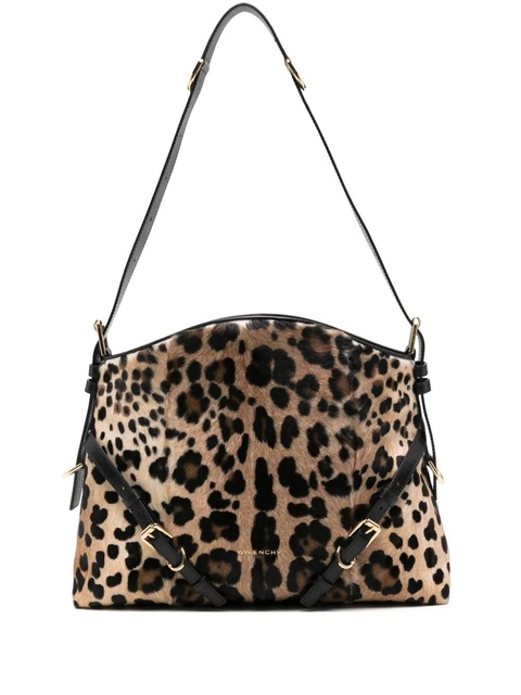 Givenchy medium Voyou leopard-print shoulder bag - Black - zdjęcie produktu nr 1