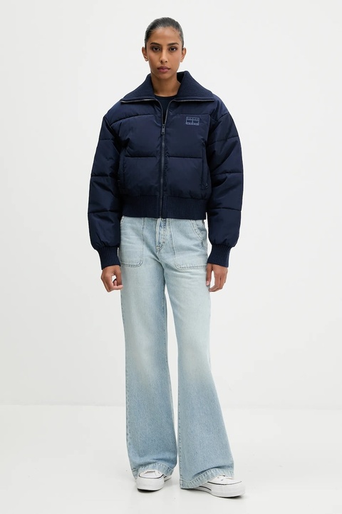 Tommy Jeans kurtka kolor granatowy zimowa oversize DW0DW21659 - zdjęcie produktu nr 2
