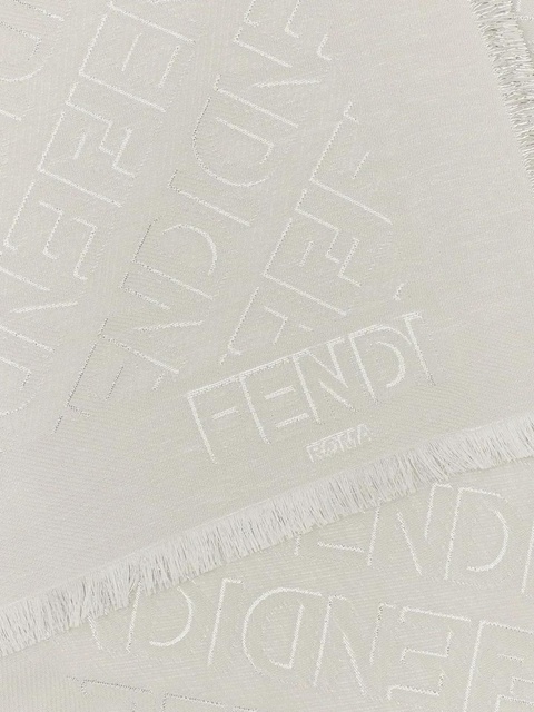 FENDI wool blend scarf - Grey - zdjęcie produktu nr 2