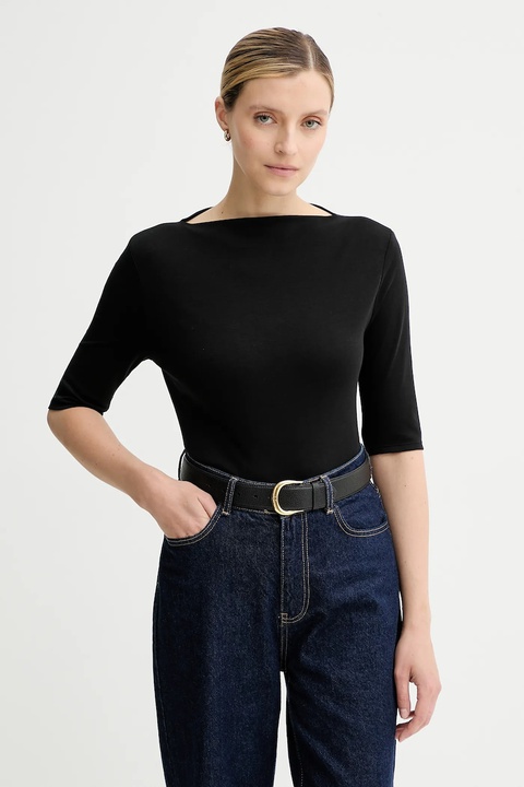 Calvin Klein t-shirt bawełniany damski kolor czarny LV044C217G - zdjęcie produktu nr 1
