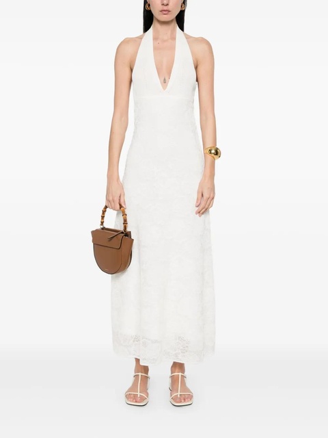 SANDRO halterneck maxi dress - White - zdjęcie produktu nr 2