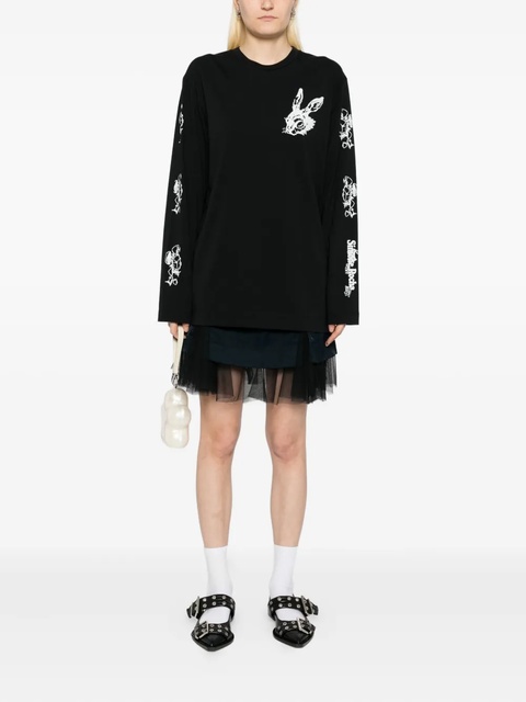 Simone Rocha Tortoise-and-Hare T-shirt - Black - zdjęcie produktu nr 2