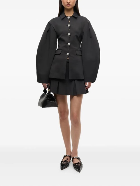 GANNI balloon-sleeve jacket - Black - zdjęcie produktu nr 2