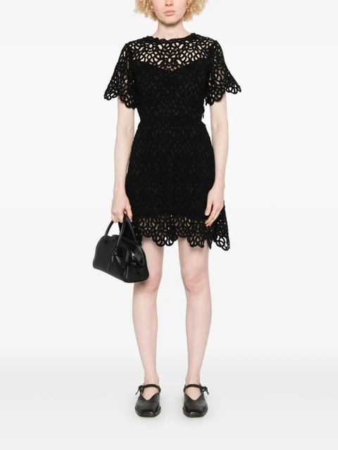 Maje crochet-knit mini dress - Black - zdjęcie produktu nr 2
