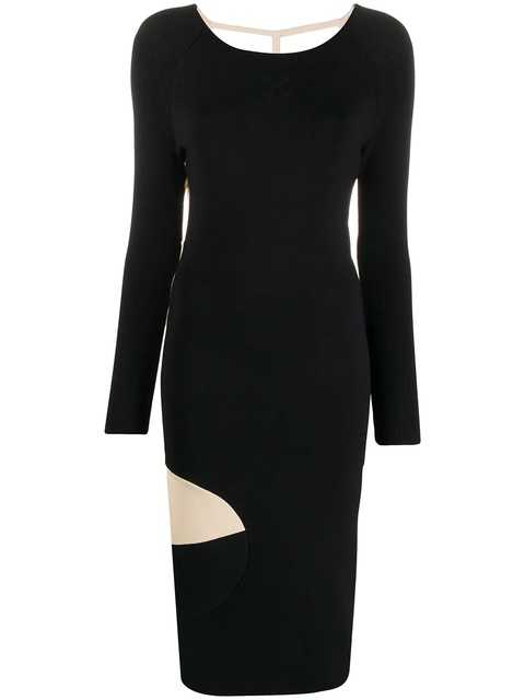 Off-White Front n' Back ribbed-knit dress - Black - zdjęcie produktu nr 1