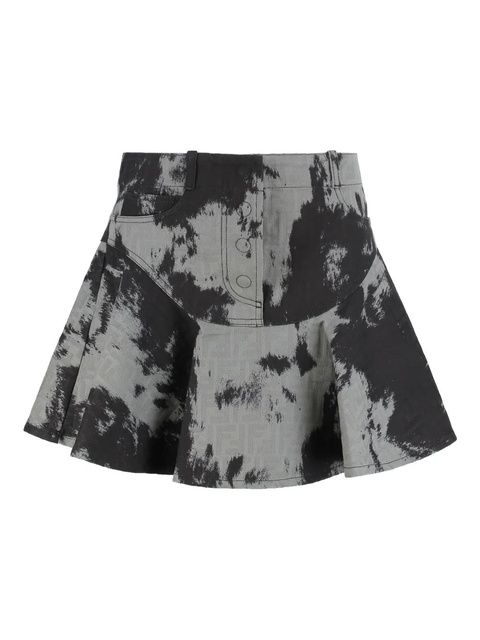 FENDI five-pocket jacquard mini skirt - Grey - zdjęcie produktu nr 2