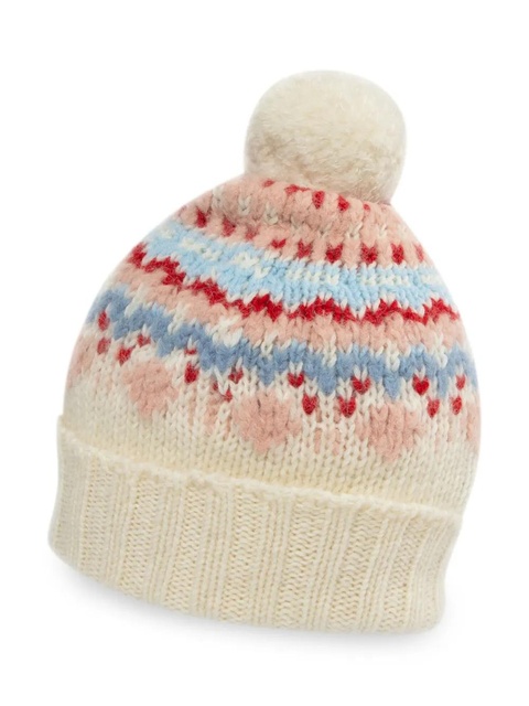 Moncler Grenoble fair isle intarsia beanie - White - zdjęcie produktu nr 2