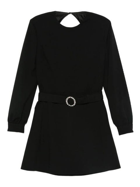 Saint Laurent embellished-belt mini dress - Black - zdjęcie produktu nr 1