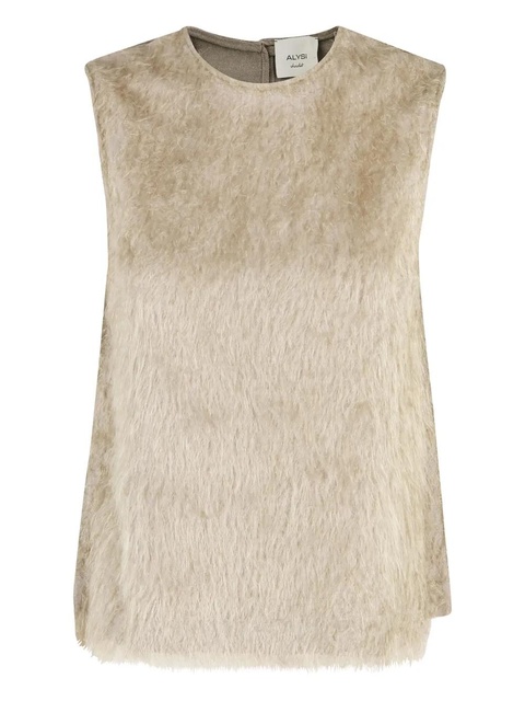 Alysi fringed round-neck top - Neutrals - zdjęcie produktu nr 1