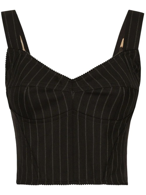 Dolce & Gabbana pinstriped bustier top - Black - zdjęcie produktu nr 1