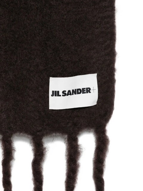 Jil Sander fringed wool scarf - Brown - zdjęcie produktu nr 1