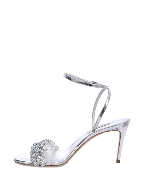 Casadei 80mm Julia embellished ankle-strap sandals - Grey - zdjęcie produktu nr 1