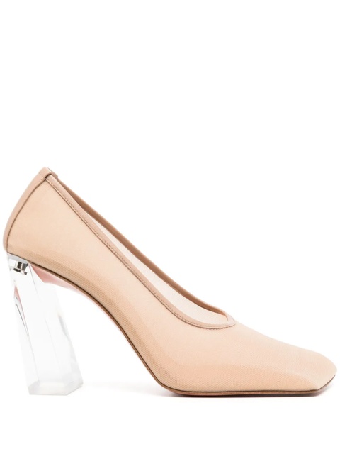 Amina Muaddi Charlotte 100mm pumps - Neutrals - zdjęcie produktu nr 1