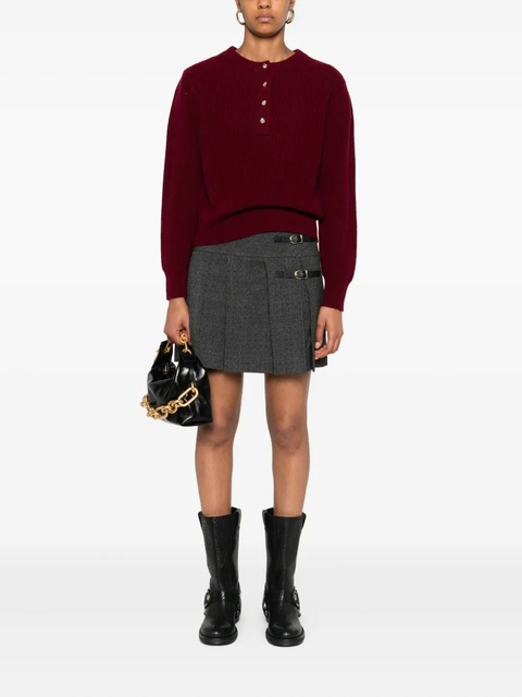 SANDRO ribbed button-embellished sweater - Red - zdjęcie produktu nr 2