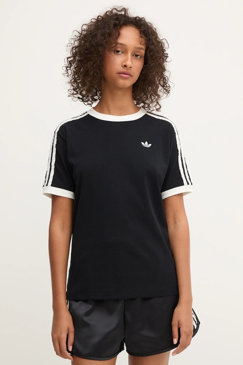 adidas Originals t-shirt Ruffle 3S Tee damski kolor czarny KC8819 - zdjęcie produktu nr 1