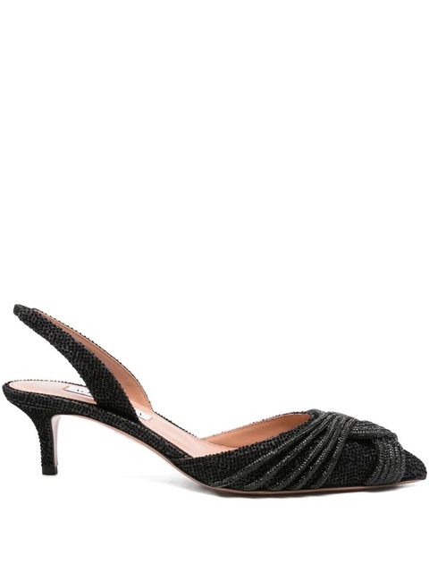Aquazzura 60mm beaded slingback heeled pumps - Black - zdjęcie produktu nr 1