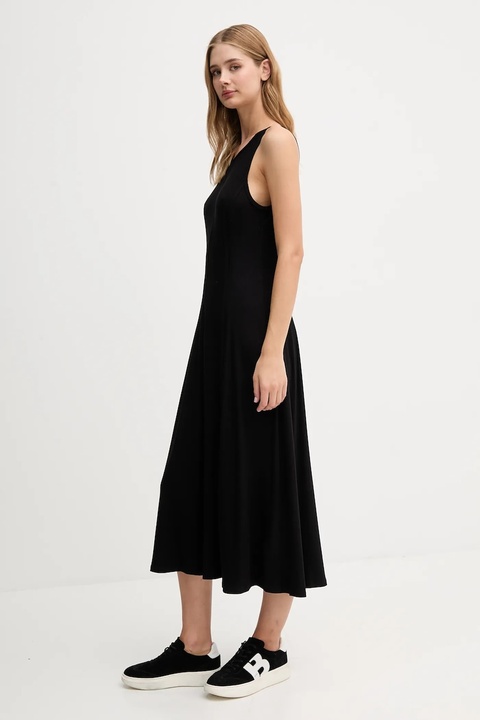 Dkny sukienka kolor czarny maxi rozkloszowana P5ED0BMX - zdjęcie produktu nr 2