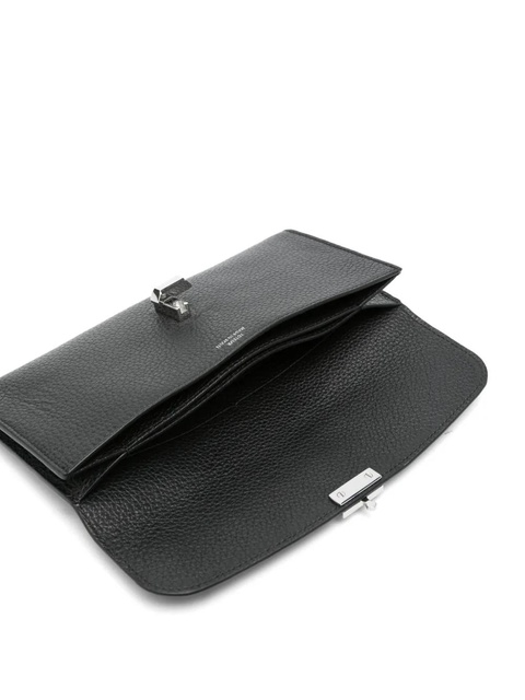 TOTEME T-Lock grained-leather wallet - Black - zdjęcie produktu nr 2