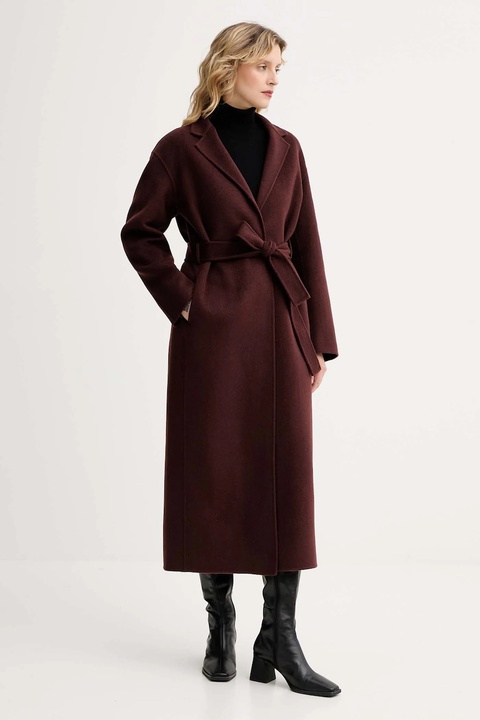 Filippa K płaszcz wełniany kolor brązowy 32512 - zdjęcie produktu nr 2