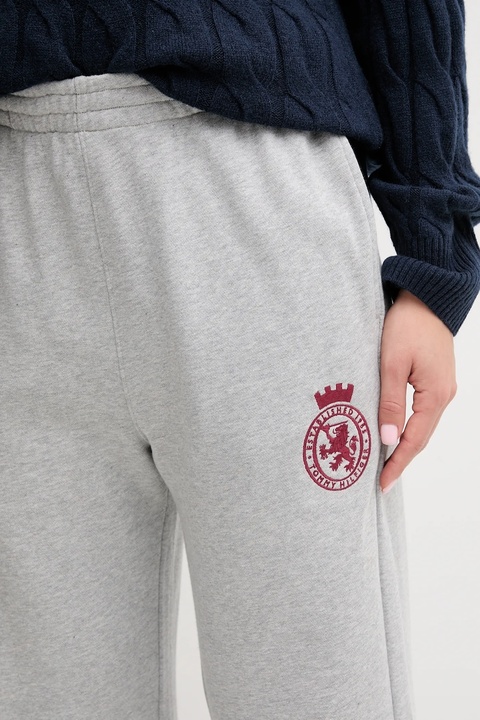 Tommy Hilfiger spodnie dresowe damskie kolor szary z aplikacją UW0UW06081 - zdjęcie produktu nr 2