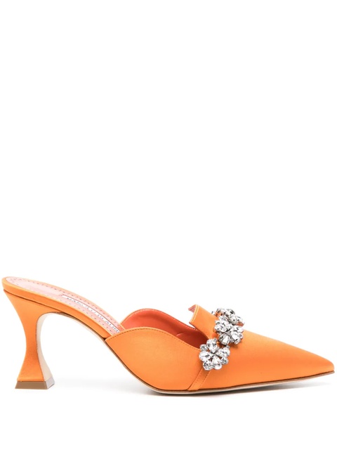 Manolo Blahnik 75mm Permu mules - Orange - zdjęcie produktu nr 1