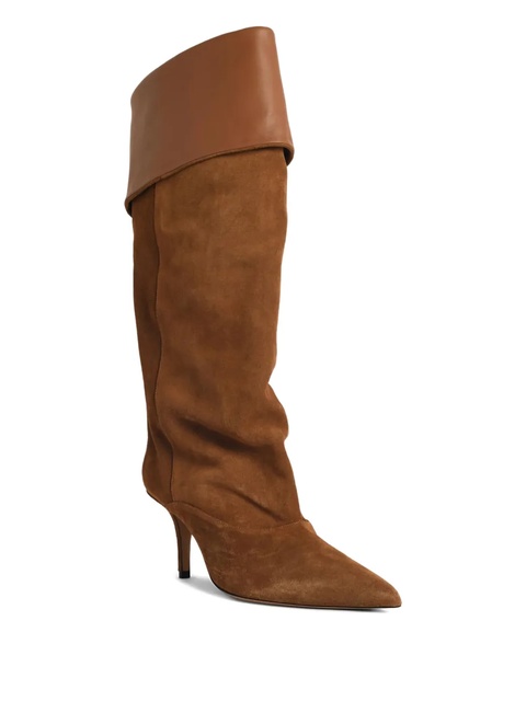 Paris Texas 75mm Ines suede knee-high boots - Neutrals - zdjęcie produktu nr 1