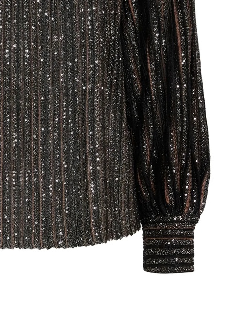 Missoni pleated sequinned top - Brown - zdjęcie produktu nr 2