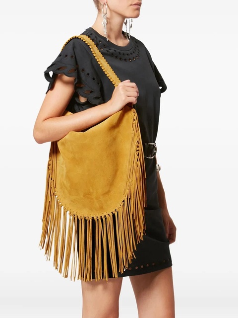 ISABEL MARANT Oskan fringed shoulder bag - Yellow - zdjęcie produktu nr 2