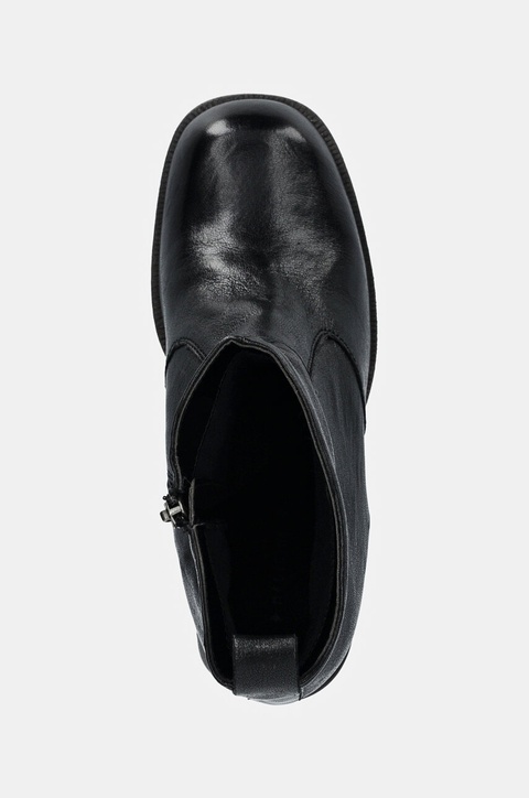 Medicine botki skórzane damskie kolor czarny na słupku - zdjęcie produktu nr 2