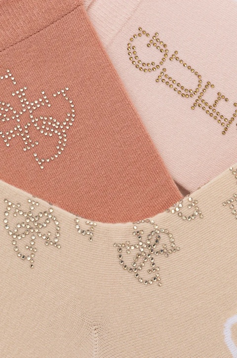 Guess skarpetki RHINESTONES 3-pack damskie kolor różowy O5RG07 KBZU0 - zdjęcie produktu nr 2