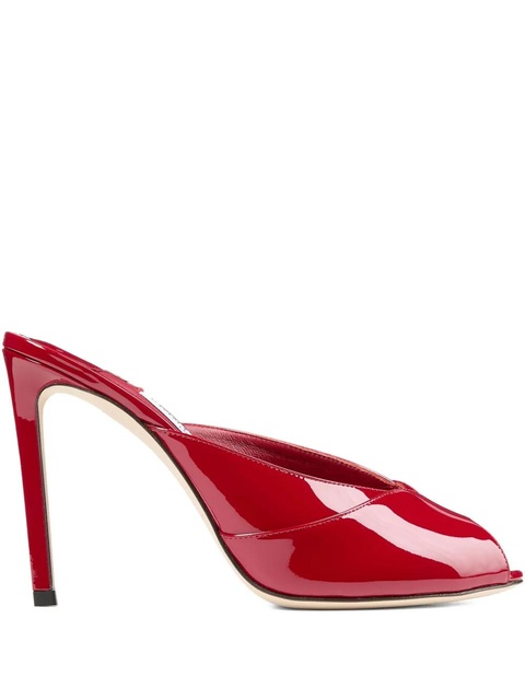 Jimmy Choo 100mm Brigitte peep-toe mules - Red - zdjęcie produktu nr 1