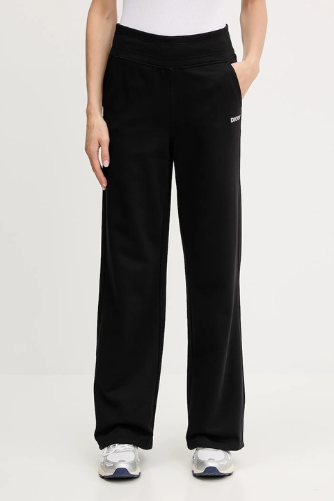 Dkny spodnie dresowe damskie kolor czarny melanżowe DP5P3601 - zdjęcie produktu nr 1