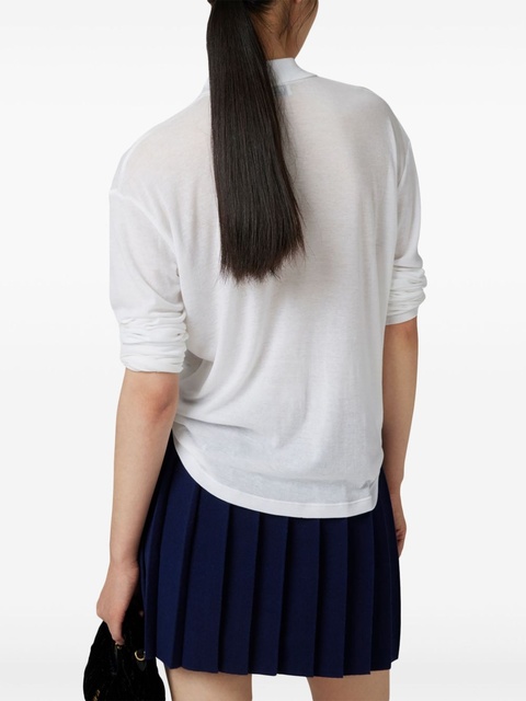 Miu Miu jersey polo shirt - White - zdjęcie produktu nr 2