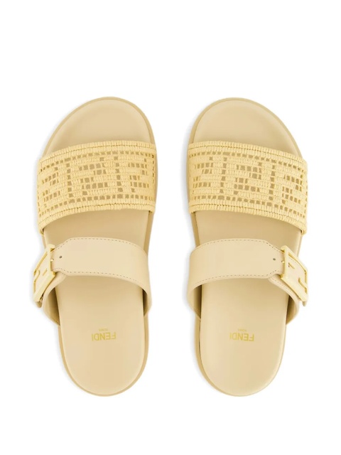 FENDI Feel buckle woven sandals - Neutrals - zdjęcie produktu nr 2