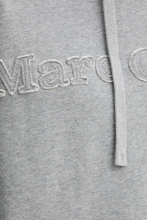 Marc O'Polo bluza bawełniana damska kolor szary z kapturem melanżowa 508403054089 - zdjęcie produktu nr 2