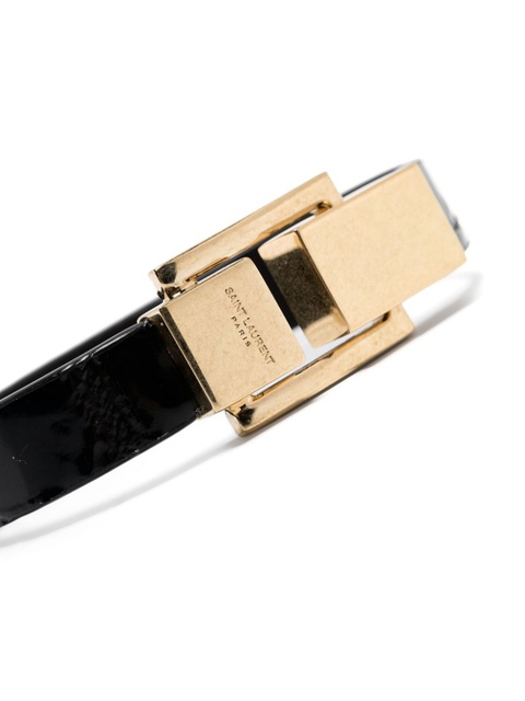 Saint Laurent Le Carré leather bracelet - Black - zdjęcie produktu nr 2