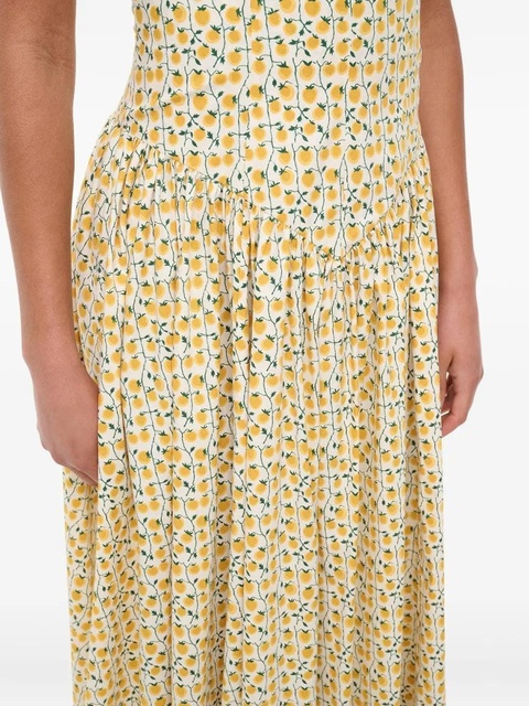STAUD Dena floral-print midi dress - Yellow - zdjęcie produktu nr 2