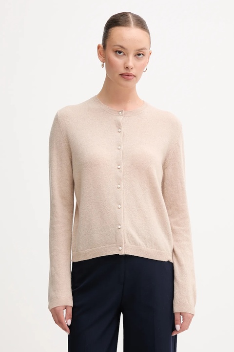 United Colors of Benetton sweter wełniany damski kolor beżowy lekki 1002D501U - zdjęcie produktu nr 1