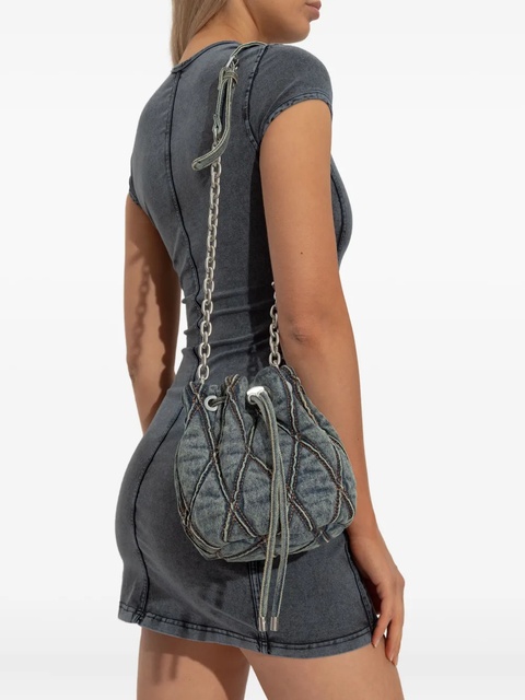 Diesel mini Charm-D quilted chain-strap bag - Blue - zdjęcie produktu nr 1