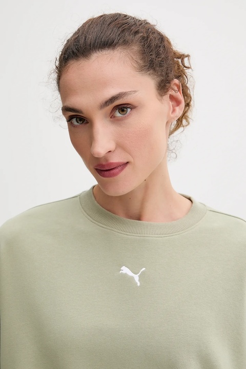 Puma bluza damska kolor zielony gładka 629748 - zdjęcie produktu nr 1
