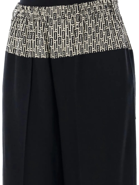 FENDI elasticated-waistband logo-print trousers - Black - zdjęcie produktu nr 2