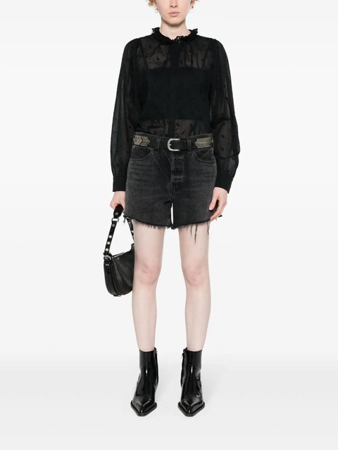 MARANT ÉTOILE Terzali floral-embroidered blouse - Black - zdjęcie produktu nr 2