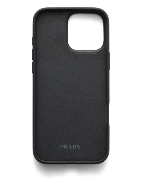 Prada logo-plaque iPhone 16 Pro Max case - Green - zdjęcie produktu nr 2