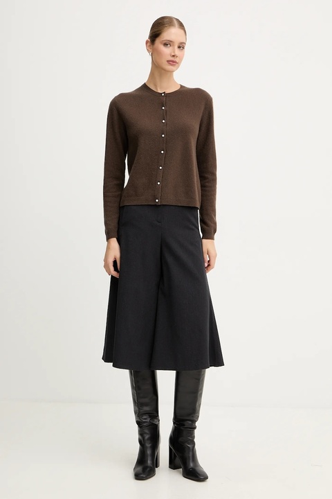 United Colors of Benetton sweter wełniany damski kolor brązowy lekki 1002D501U - zdjęcie produktu nr 2