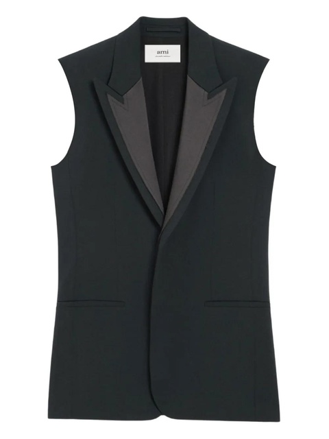 AMI Paris sleeveless smocking waistcoat - Black - zdjęcie produktu nr 1