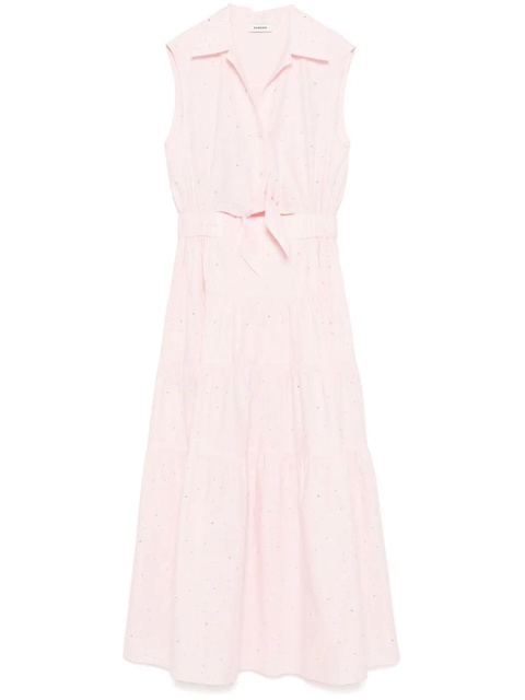 SANDRO crystal-embellished midi dress - Pink - zdjęcie produktu nr 1