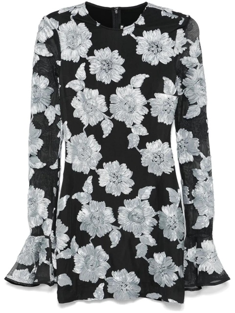 ROTATE BIRGER CHRISTENSEN flower mesh mini dress - Grey - zdjęcie produktu nr 1