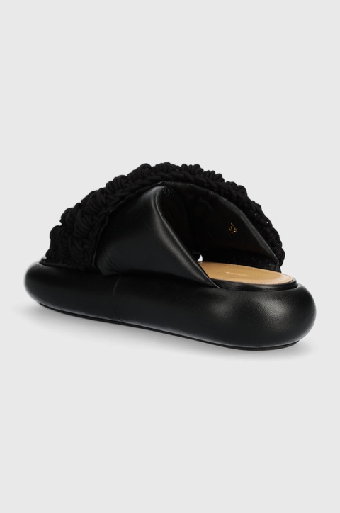 JW Anderson klapki Crochet Twister damskie kolor czarny na platformie ANW42027A - zdjęcie produktu nr 2