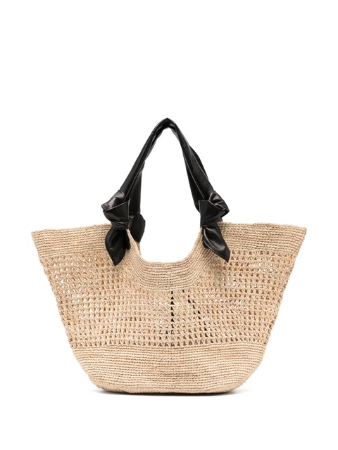 Hereu straw tote bag - Neutrals - zdjęcie produktu nr 1